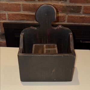 Rustic Dark Brown Wooden Organizer